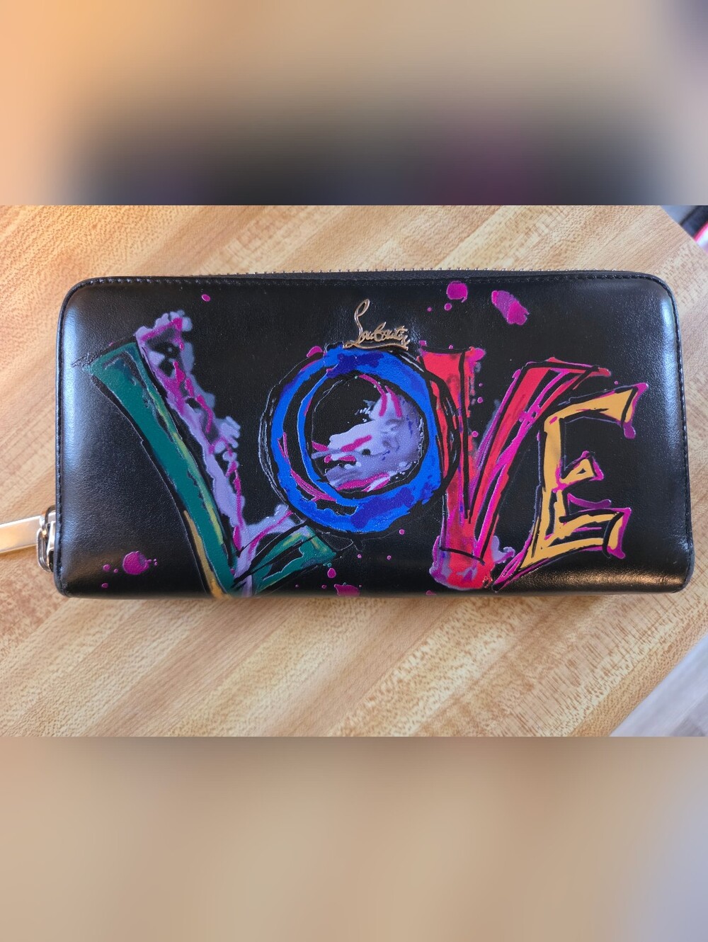 Christian Louboutin EUC Limited Edition "LOVE" Long zip wallet